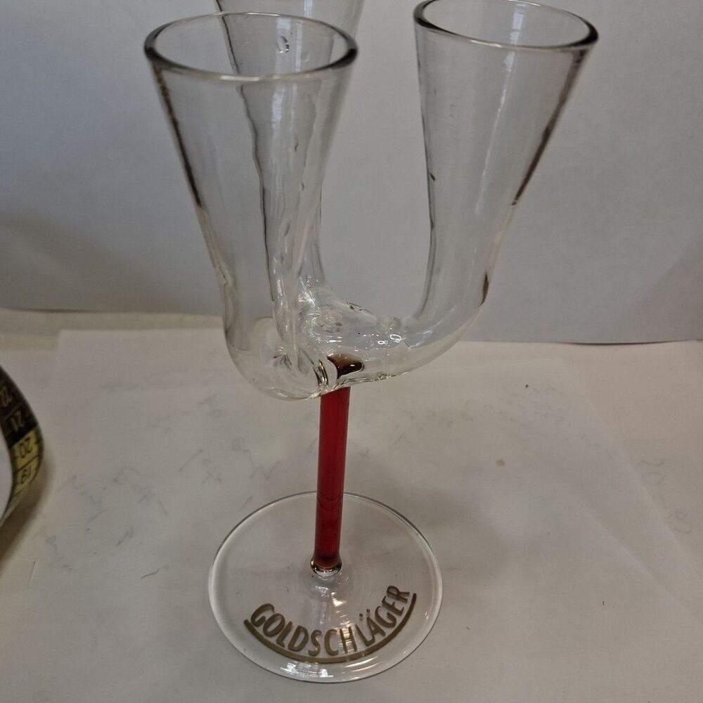 Goldschlager Triple Flute Long Shot Cordial Glass